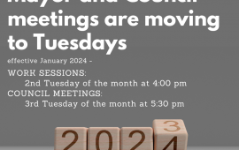 Meetings moved to Tuesday