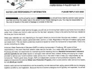 Page 1 of a spam letter that was mailed to Frostburg residents
