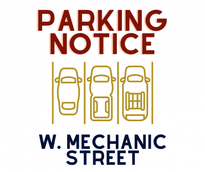 Parking Notice Icon with vehicles in parking spaces