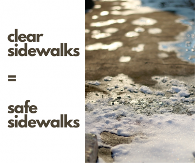 Clear sidewalks equal safe sidewalks image