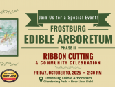 Frostburg Edible Arboretum Ribbon Cutting Flyer